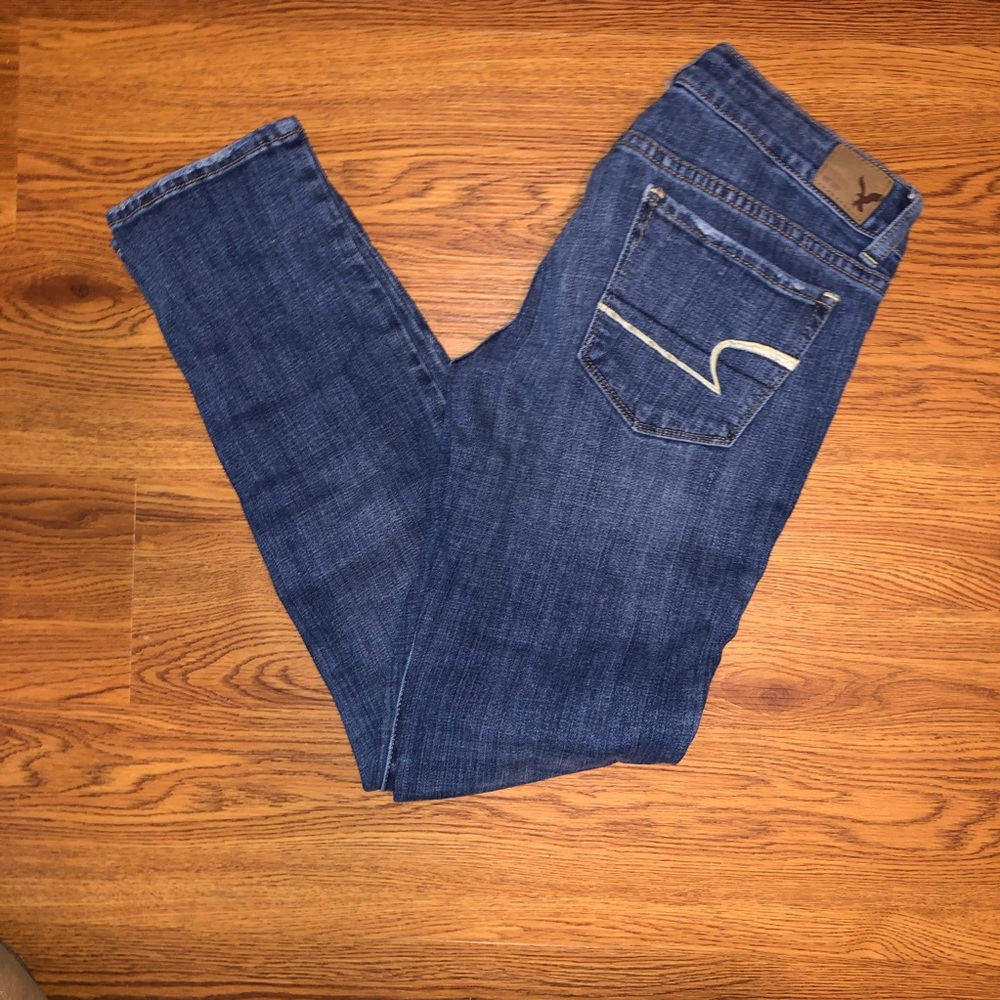 American Eagle skinny jeans.
